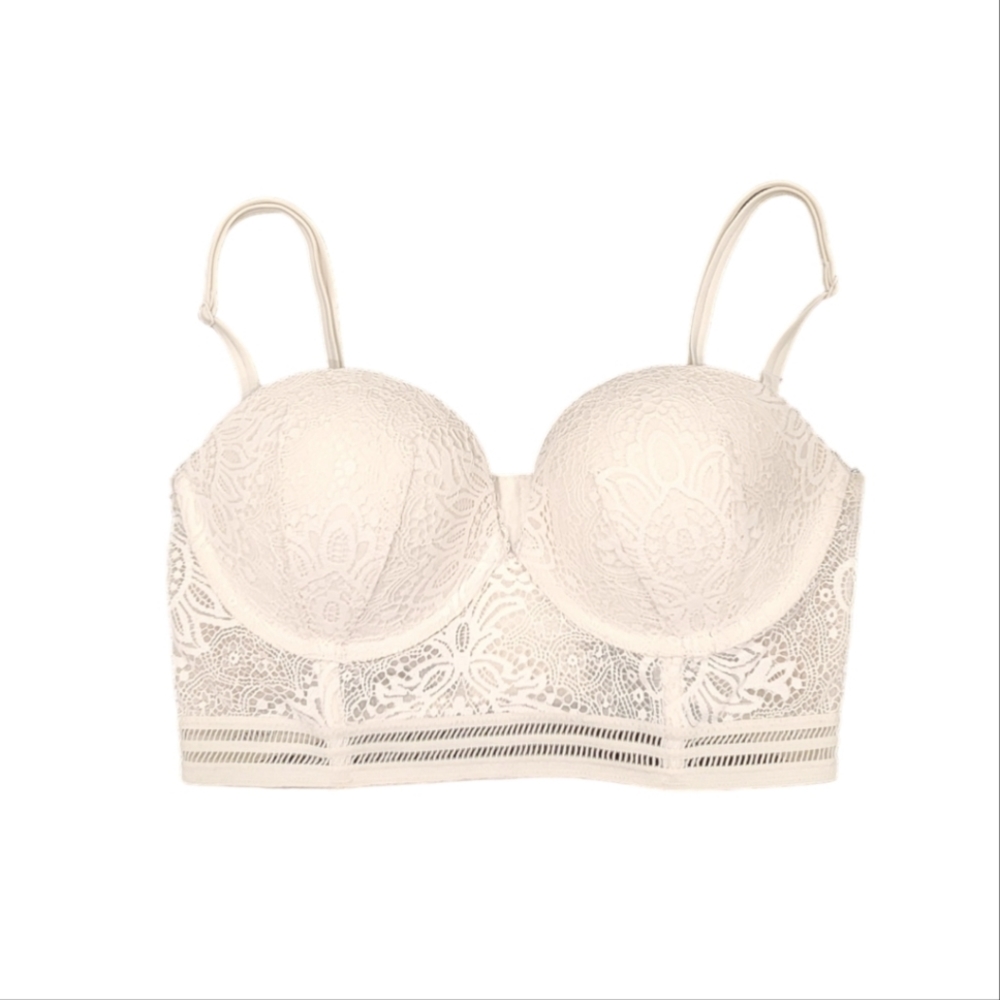 Victoria's Secret white corset style bra